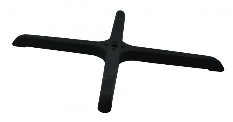 30" x 30" Cross-Shaped Black Restaurant Table Base compatible for 43206 and 43509 Table Columns